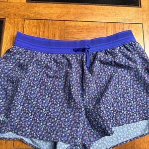 Janji AFO Middle Shorts Floral Blue/Purple Women's